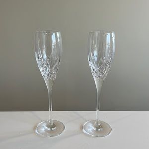 Waterford crystal champagne flutes
